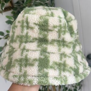 Cozy Green and Cream Bucket Hat